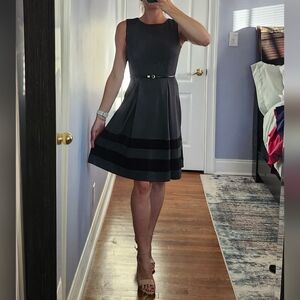Never Worn - Calvin Klein Charcoal Sleeveless Midi Dress